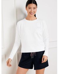 Talbots - Modal French Terry Embroidered Crest Sweatshirt - Lyst