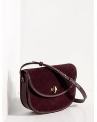 Talbots - Sierra Suede Polished Saddle Bag - Lyst