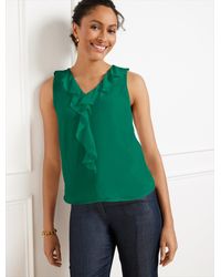 Talbots - Ruffle Soft Shell Sweater - Lyst