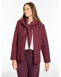 Talbots - Quilted Scarf Jacket - Lyst