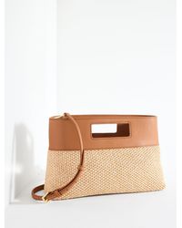 Talbots - Rectangular Raffia Clutch - Lyst