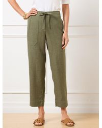 Talbots - Straight Crop Drawstring Pants - Lyst