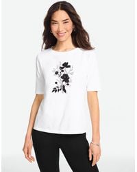 Talbots - Elbow Sleeve Crewneck T-shirt - Lyst
