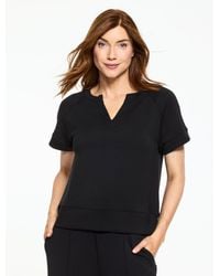 Talbots - Airknit Stretch Split Neck T-shirt - Lyst
