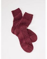 Talbots - Cable Knit Short Boot Socks - Lyst