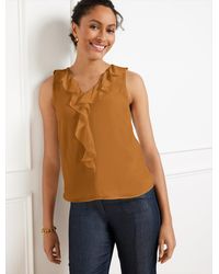 Talbots - Ruffle Soft Shell Sweater - Lyst