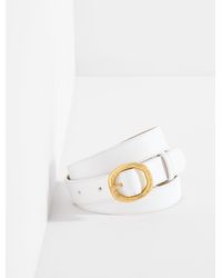 Talbots - Bamboo Buckle Leather Belt - Lyst