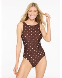 Aqua Club - Boatneck One-piece Swimsuit - Lyst