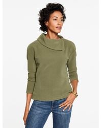 Talbots - Microfleece Button Shoulder Pullover Sweater - Lyst