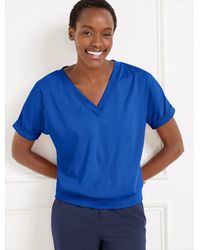 Talbots - Luxe Jersey V-neck T-shirt - Lyst