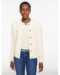 Talbots - Pointelle Mockneck Cardigan Sweater - Lyst