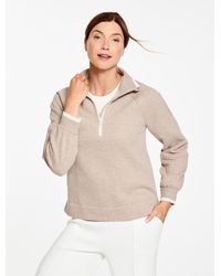Talbots - Cozy Fleece Half-zip Pullover Sweater - Lyst