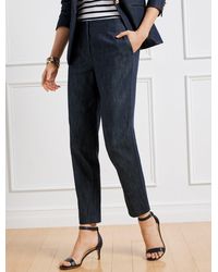 Talbots - Refined Denim Tapered Ankle Pants - Lyst