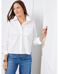 Talbots - Poplin Short Shirt - Lyst