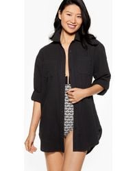 Aqua Club - Gauze Shirt Cover-up - Lyst