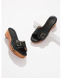 Talbots - Winni Vachetta Wood Clog Sandals - Lyst