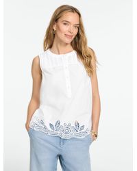 Talbots - Sleeveless Poplin Top - Lyst