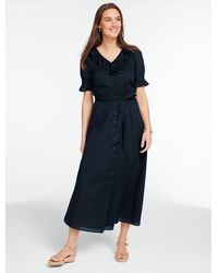 Talbots - Voile Fit & Flare Shirtdress - Lyst