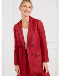 Talbots - No Close Linen Blazer - Lyst