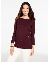 Talbots - Long Sleeve Bateau Neck T-shirt - Lyst