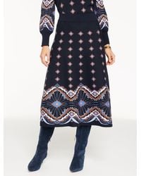 Talbots - Jacquard Fit & Flare Skirt - Lyst