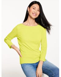 Talbots - Solid Bateau Neck T-shirt Pima Cotton - Lyst