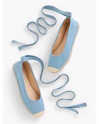 Talbots - Izzy Chambray Espadrille Flats - Lyst