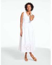 Talbots - Dot Eyelet Fit & Flare Midi Dress - Lyst
