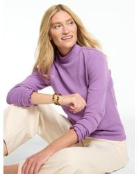 Talbots - Ribbed Mockneck T-shirt - Lyst