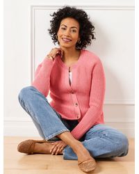 Talbots - Shaker Stitch V-neck Cardigan Sweater - Lyst