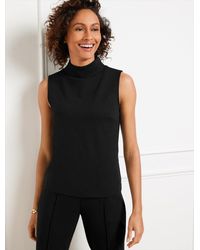 Talbots - Passport Ponte Mockneck Shell Sweater - Lyst