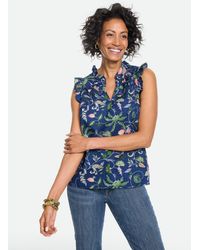 Talbots - Voile Ruffle Shell Sweater - Lyst