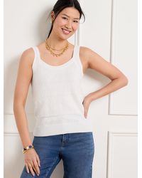 Talbots - Lace Pointelle Tank Top - Lyst