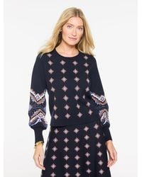 Talbots - Jacquard Crewneck Sweater - Lyst