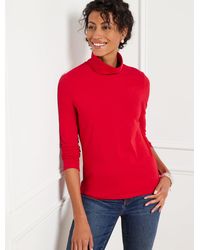 Talbots - Cotton Turtleneck Top - Lyst