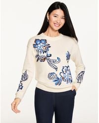 Talbots - Jacobean Jacquard Crewneck Sweater - Lyst