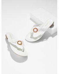 Talbots - Gia Buckle Thong Sandals - Lyst