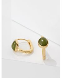 Talbots - Cabochon Hoop Earrings - Lyst
