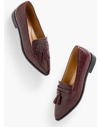 Talbots - Reece Pointed Toe Leather Loafers - Lyst