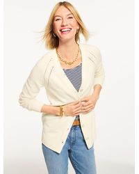 Talbots - Pointelle Girlfriend Cardigan Sweater - Lyst