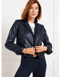 Talbots - Faux Leather Cropped Jacket - Lyst