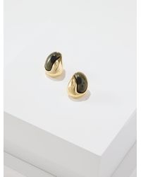 Talbots - Olive Swirl Stud Earrings - Lyst