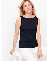 Talbots - Pima Bateau-neck Sleeveless Tank Top - Lyst
