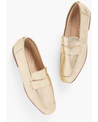 Talbots - Audrey Metallic Nappa Loafers - Lyst