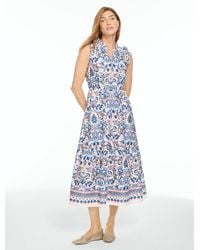 Talbots - Canyon Wildflowers Poplin Fit & Flare Dress - Lyst