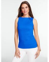 Talbots - Smocked Bateau Neck Sleeveless Tank Top - Lyst