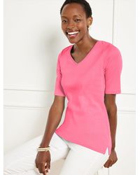 Talbots - Pima Cotton V-neck T-shirt - Lyst