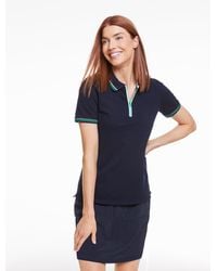 Talbots - Piqué Half-zip Polo - Lyst