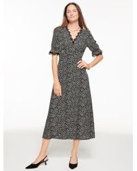 Talbots - Fit & Flare Midi Dress - Lyst