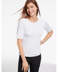 Talbots - Elbow Sleeve Crewneck Top - Lyst